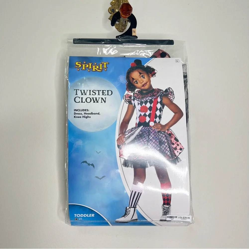 Spirit Twisted Clown Toddler 2T Halloween Costume - Picture 5 of 11